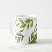 Grüne Blätter im Springtime Kaffeetasse (Vorderseite Links)