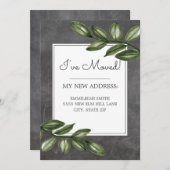 Grüne Blätter in der Zwischenablage ändern Adresse Einladung (Vorne/Hinten)