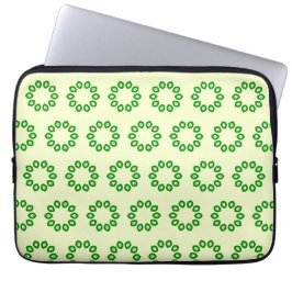 Grüne Blätter in einem gelben Kreis Laptopschutzhülle