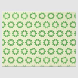 Grüne Blätter in einem gelben Kreis Seidenpapier