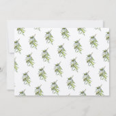 Grüne Blätter Islamische Aqiqa Aqeeqa Einladung (Rückseite)