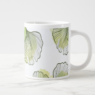Grüne Blätter Jumbo-Tasse