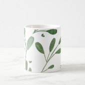 Grüne Blätter Kaffeetasse (Mittel)