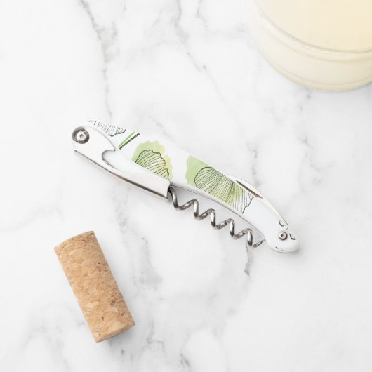 Grüne Blätter Kellnermesser (Vorderseite)