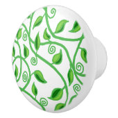 Grüne Blätter Keramikknauf (Rechts)