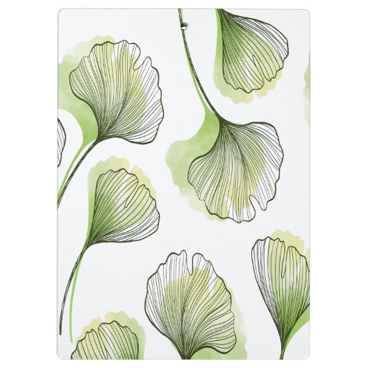 Grüne Blätter Klemmbrett (Rückseite)