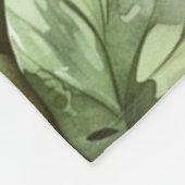 Grüne Blätter Koboldaugen Fleecedecke (Ecke)