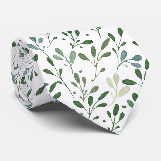 Grüne Blätter Krawatte (Gerollt)