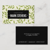 Grüne Blätter / Landschaften Visitenkarte (Vorne/Hinten)