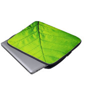 Grüne Blätter Laptopschutzhülle (Vorne Knopf)
