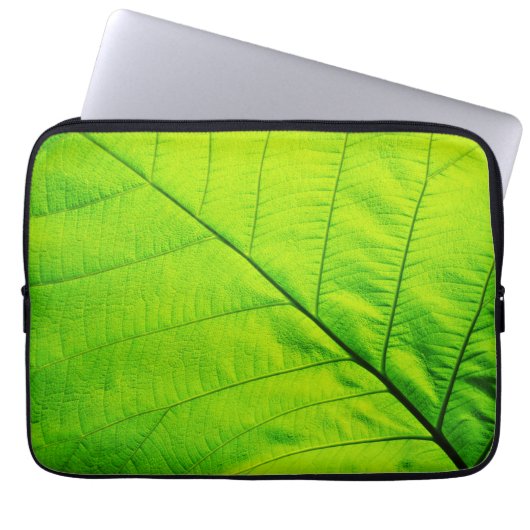 Grüne Blätter Laptopschutzhülle (Vorderseite)