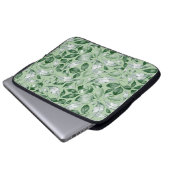 Grüne Blätter Laptopschutzhülle (Vorne Knopf)