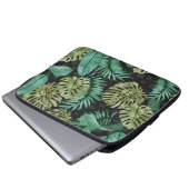 Grüne Blätter Laptopschutzhülle (Vorne Knopf)