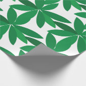 Grüne Blätter Laubwerk Geschenkpapier (Ecke)