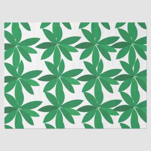 Grüne Blätter Laubwerk Seidenpapier (Vorderseite)