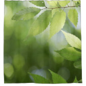 Grüne Blätter, Leaf, Baum, Wald und Natur Duschvorhang (Vorderseite)