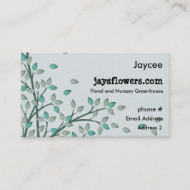 Grüne Blätter Leaf Floral Kinderzimmer Visitenkart Visitenkarte