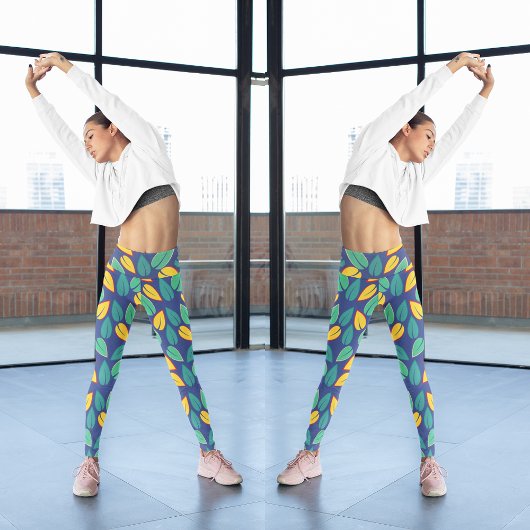 Grüne Blätter Leggings