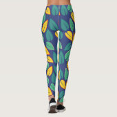 grüne Blätter Leggings (Rückseite)