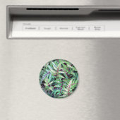 GRÜNE BLÄTTER, LILA SCHRITTE DER Tasse SHARON SHAR Magnet (In Situ (Geschirrspüler))