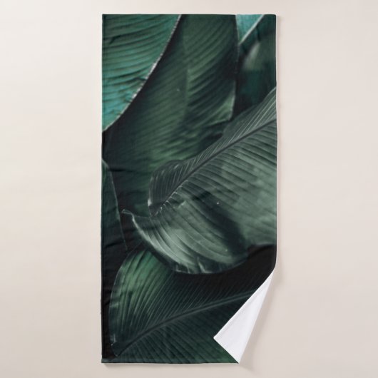 GRÜNE BLÄTTER MACRO FOTOGRAFIE BADEHANDTUCH (Badehandtuch)