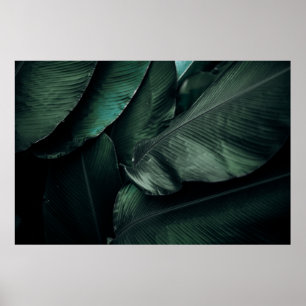 GRÜNE BLÄTTER MACRO FOTOGRAFIE POSTER