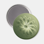 grüne Blätter Magnet (Vorderseite/Rückseite)