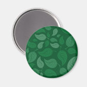 Grüne Blätter Magnet (Vorderseite/Rückseite)