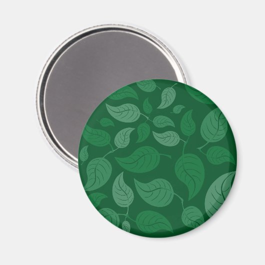 Grüne Blätter Magnet (Vorderseite/Rückseite)