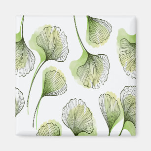 Grüne Blätter Magnet