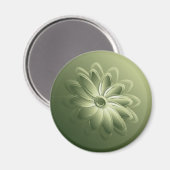 grüne Blätter Magnet (Vorderseite/Rückseite)