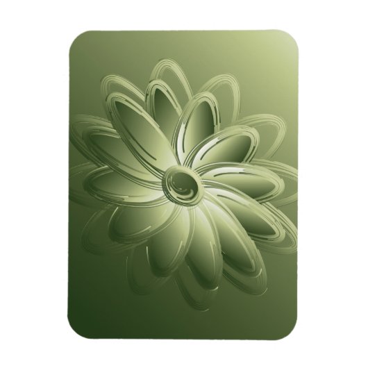 grüne Blätter Magnet (Vertikal)