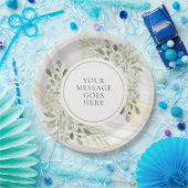 Grüne Blätter Marble Swirl Feier Pappteller (Party)