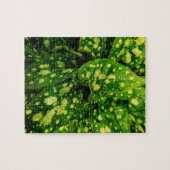 Grüne Blätter mit Muster Puzzle (Horizontal)