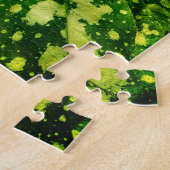Grüne Blätter mit Muster Puzzle (Seite)
