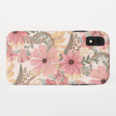 Grüne Blätter mit rosa Farbton Case-Mate iPhone Hülle (Rückseite (Horizontal))