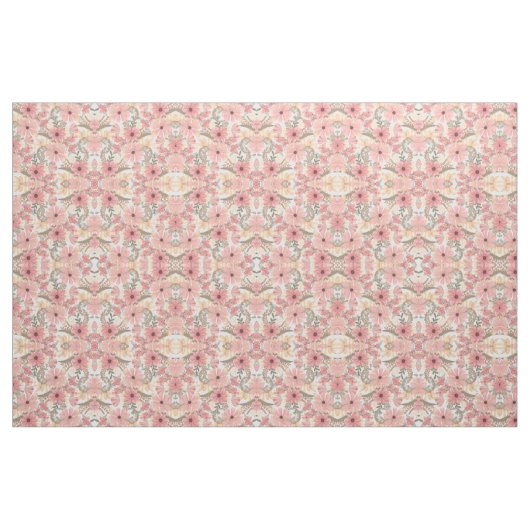 Grüne Blätter mit rosa Farbton Stoff (Fat Quarter (45,7 x 55,9 cm))