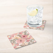 Grüne Blätter mit rosa Farbton Untersetzer (Vor Ort)