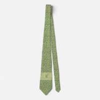 Grüne Blätter Monogramm Krawatte Geschenk für Vate
