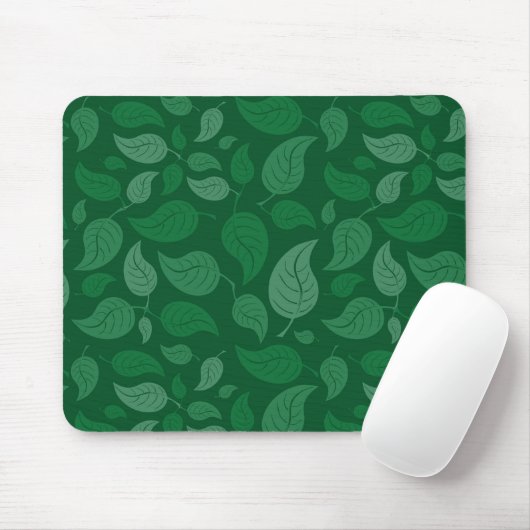 Grüne Blätter Mousepad (Mit Mouse)