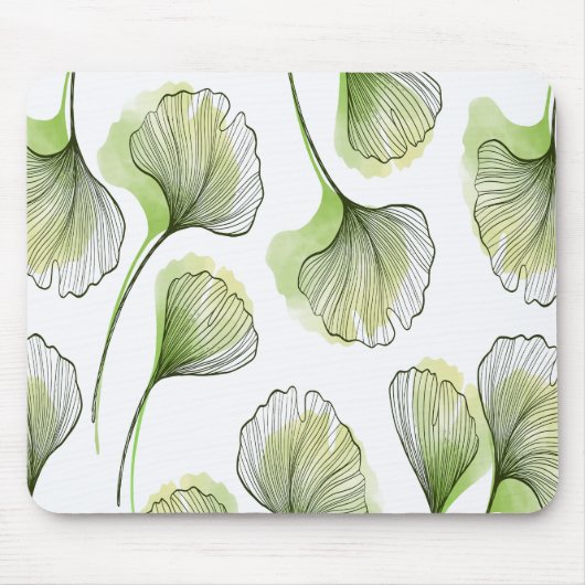 Grüne Blätter Mousepad (Vorne)