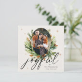 Grüne Blätter Multi-Family-Fotos Freuen Weihnachte (Stehend Vorderseite)