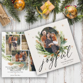 Grüne Blätter Multi-Family-Fotos Freuen Weihnachte