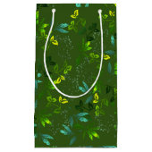 Grüne Blätter Muster Geschenktüte (Vorderseite)