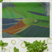 Grüne Blätter Nah Geschirrtuch (Gefaltet)