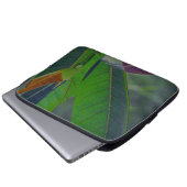 Grüne Blätter Nah Laptopschutzhülle (Vorne Knopf)