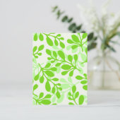 Grüne Blätter Natur Feiertagspostkarte (Stehend Vorderseite)