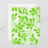 Grüne Blätter Natur Feiertagspostkarte (Vorne/Hinten)