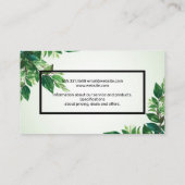 Grüne Blätter | Natur | Pflanze Visitenkarte (Rückseite)