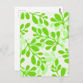 Grüne Blätter Natur Postkarte (Vorne/Hinten)